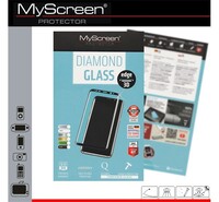 MYSCREEN DIAMOND GLASS EDGE képernyővédő üveg (3D full cover, íves, karcálló, 0.33 mm, 9H) FEKETE [Apple iPhone 6S 4.7]