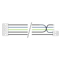 Durchgangsverdrahtung 5x 1.5 mm² für Feuchtraum Wannenleuchte, Serie 9166, 127.2cm