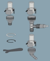Metalen adapters type Haaksleutel voor montage van metalen adapter DN 15