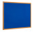 Bi-Office Earth Executive Blue Felt Notice Board with Oak Finish Frame 120x90cm left view