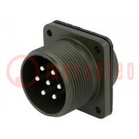 Connector: circular; socket; PIN: 7; male; soldering; MS/DS; 23A