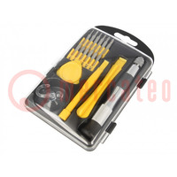 Kit: screwdrivers; Pentalobe,Phillips,slot; 17pcs.