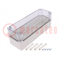 Enclosure: multipurpose; X: 80mm; Y: 230mm; Z: 85mm; PICCOLO; grey