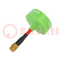 Antena; verde; SMA; 5800MHz; 35x62mm; 50Ω; Antena: WiFi; 3dBi
