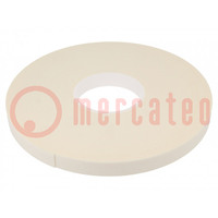 Tape: fixing; W: 19mm; L: 33m; Thk: 1mm; two-sided adhesive; white