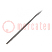 Insulating tube; silicone; black; Øint: 0.5mm; Wall thick: 0.2mm