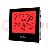 Voltometro; digitale,di montaggio; 0÷2V,10V; sul pannello; LCD