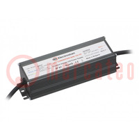 Power supply: switched-mode; 60W; 12VDC; 5A; 180÷295VAC; IP67; 89%
