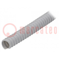 Protective tube; Size: 16; PVC; grey; L: 30m; -5÷60°C; 320N