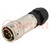 Connector: circular; plug; for cable; PIN: 3; male; soldering; 600V