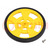 Wheel; yellow; Shaft: two sides flattened; screw; Ø: 69mm; W: 7.62mm