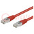 Patch cord; SF/UTP; 5e; filo cordato; CCA; PVC; rosso; 1m; 26AWG