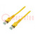 Patch cord; S/FTP; 6a; stranded; Cu; PUR; yellow; 1m; 27AWG; Cores: 8