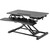 ProperAV Sit or Stand Up Desk Two Tier Adjustable Work Station - Black