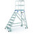 Podesttreppe, fahrbar, einseitig begehbar, Podesthöhe 1,95 m, 47 kg, Plattform 60 x 80 cm,
