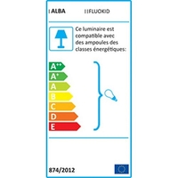 ALBA - LÁMPARA DE ESCRITORIO LED FLUOKID2, COLOR BLANCO