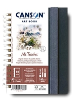 CANSON - PROFESSIONAL BOOK - PAPIER DESSIN COULEUR - DOUBLE FACE : GRAIN ALVÉOLÉ NID-D'ABEILLES ET GRAIN FIN - 160G/M² - CARNET