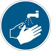 DURABLE Gebotsaufkleber "Hände waschen", für Böden im Innenbereich, ablösbar