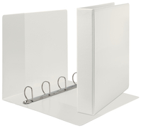 Ringbuch Präsentation, mit Taschen, A4, PP, 4 Ringe, 40 mm, weiss