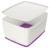 Aufbewahrungsbox MyBox WOW, Groß, A4, mit Deckel, ABS, weiß/violett