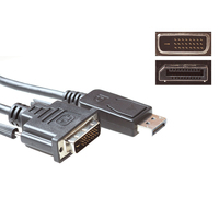 ACT AK3998 adaptador de cable de vídeo 5 m DisplayPort DVI-D Negro