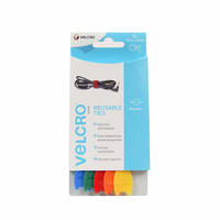 Velcro VEL-EC60250 vezetékkötegelő Kábelkötegelő Tépőzár Kék, Zöld, Narancssárga, Vörös, Sárga 5 db
