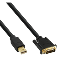 InLine Mini DisplayPort zu DVI Konverter Kabel, schwarz, 1m