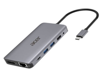Acer HP.DSCAB.009 Notebook-Dockingstation & Portreplikator Kabelgebunden USB 3.2 Gen 1 (3.1 Gen 1) Type-C Silber