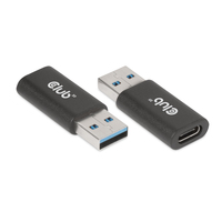 CLUB3D CAC-1525 cambiador de género para cable USB A USB TYPE C Negro