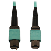 Tripp Lite N842B-10M-12-MF Cable de Fibra Óptica Multimodo 50µm / 125µm OM3 40G / 100G / 400G (12F MTP/MPO-PC M/H), LSZH, Aguamarina, 10 m [32.8 pies]