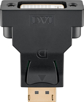 Goobay 51720 tussenstuk voor kabels DisplayPort DVI-D Zwart