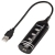 Hama USB 2.0 Hub 1:4, black Zwart