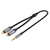 Vention 3.5MM Male to 2-Male RCA Adapter Cable 1M Gray Aluminum Alloy Type