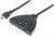 Manhattan 1080p 3-Port HDMI-Switch, integriertes Kabel, schwarz