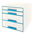 Leitz WOW Cube scatola per la conservazione di documenti Polistirolo Blu, Bianco