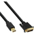 InLine Mini DisplayPort male to DVI-D 24+1 male cable, black/gold, 1.5m