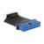 InLine 4043718209958 cable gender changer USB 3.0 19 Pin USB 2.0 internal Black, Blue