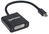 Manhattan Aktiver Mini-DisplayPort auf DVI-I-Adapter, Mini-DisplayPort-Stecker auf DVI-I Dual-Link-Buchse, 4K@30Hz, schwarz, Polybagverpackung