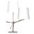 Unilux Inclinea lampe de table E27 12,4 W LED A Acier brossé, Blanc