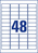 Avery J4791-25 etiket Afgeronde rechthoek Permanent Wit 1200 stuk(s)