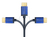 Alcasa 4521-SF005B HDMI kabel 0,5 m HDMI Type A (Standaard) Blauw