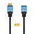 AISENS Cable HDMI V2.0 Prolongador Premium Alta Velocidad / HEC 4K@60Hz 18Gbps, A/M-A/H, Negro/Azul, 2.0m