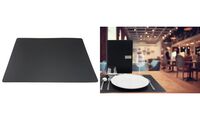 Securit Tischset RAW, aus echtem Leder, schwarz (70020315)