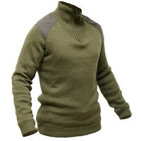 Windproof Wool Pullover - Green - XL