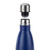 Relaxdays Trinkflasche Edelstahl, auslaufsicher, für Kalt- und Heißgetränke, Vakuum Isolierflasche 500 ml, Outdoor, blau