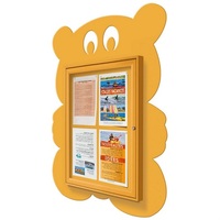 School Fun Teddy Bear Poster Case - 4x A4 - RAL 9005 - Black