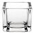 Olympia quadratische Teelichthalter Glas klar