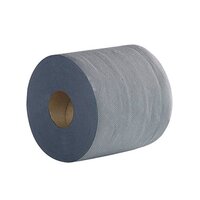 2Work 2-Ply Centrefeed Roll 100m Blue (Pack of 6) 2W03010