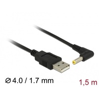Delock átalakítú - 85544 (USB - DC csatlakozó dugó 4.0 x 1.7, 90 fokos, 1,5m)