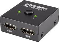 2 portos HDMI switch, bidirekcionális, 3840x2160 pixel, Speaka Professional